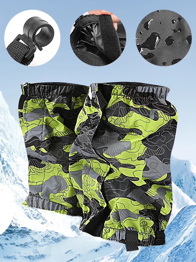 Unissex ao ar livre neve pé capa impermeável legging polainas capas de perna para caminhadas ao ar livre caminhada escalada caça