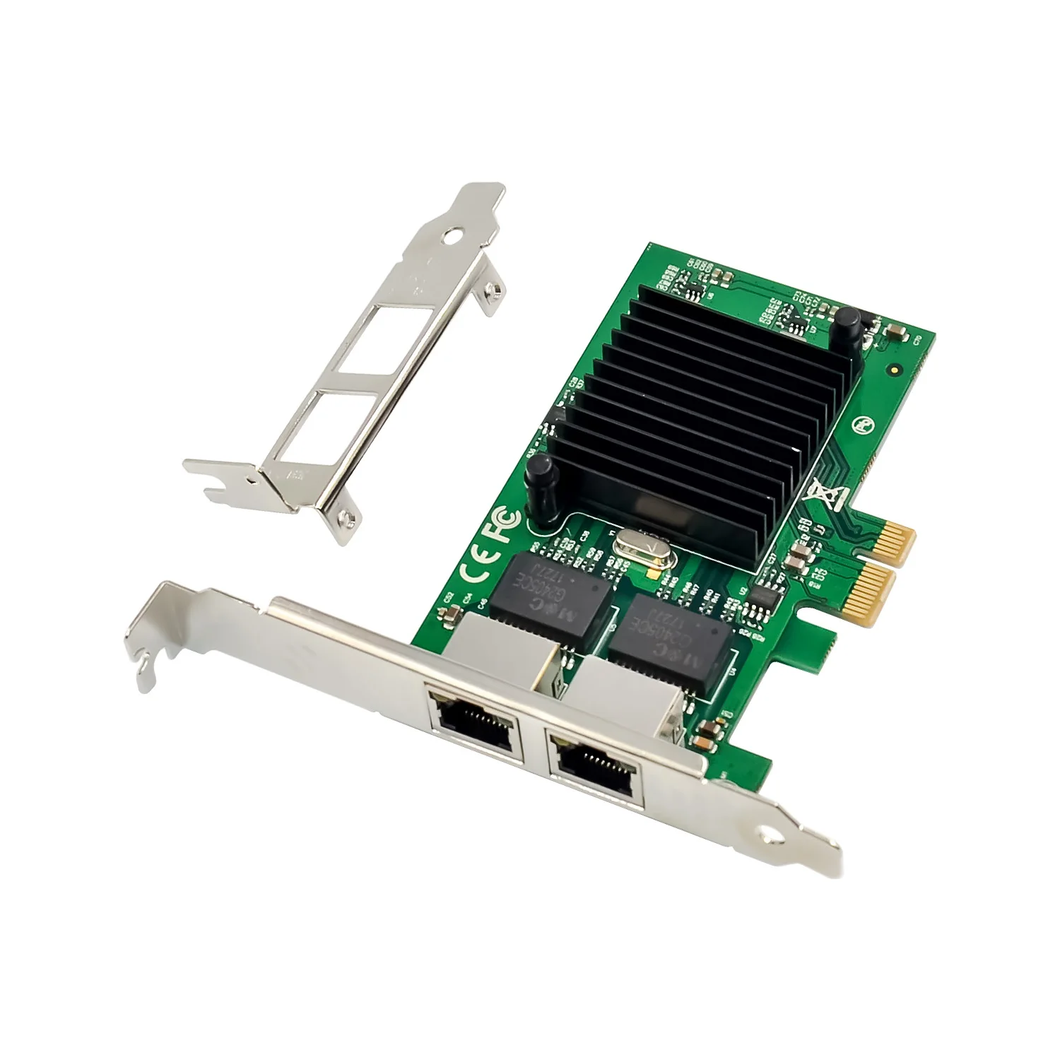 SUNWEIT ST725 PCIe X1 Intel 82575 Dual- RJ45 جيجابت إيثرنت NIC