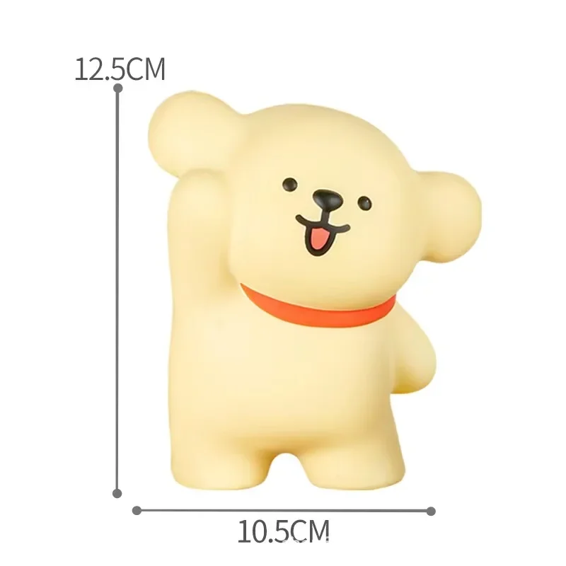 13cm Happy Dog Toys Hobbies Stress Relief Toys Yellow White Comfortable Kawaii Peripheral Products Cartoon Kids Birthday Gifts