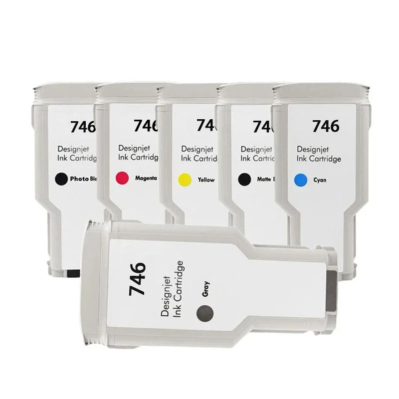 Imagem -04 - Cartucho de Tinta Compatível para hp Designjet Impressora de Grande Formato 300ml 746 P2v82a P2v83a P2v80a P2v78a z6 z9 +