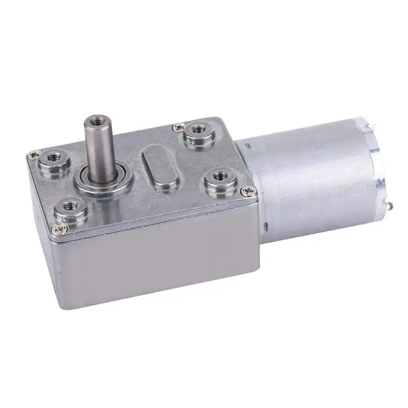 DC 6/12V 370 Reversible High Torque Worm Geared Motor 5-150RPM Low Power for Small Agricultural Equipment DIY Parts