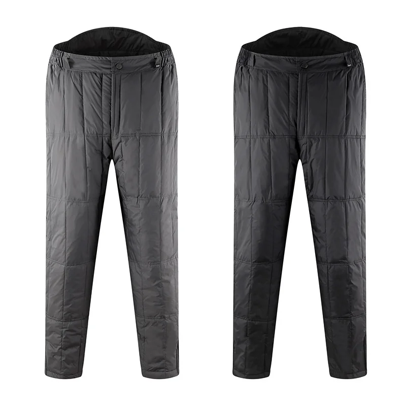 Elderly Men's Middle-aged Down Pants Thickened Dad's Winter Casual Cotton Trousers Outdoor Riding Trekking Tooling Clothes