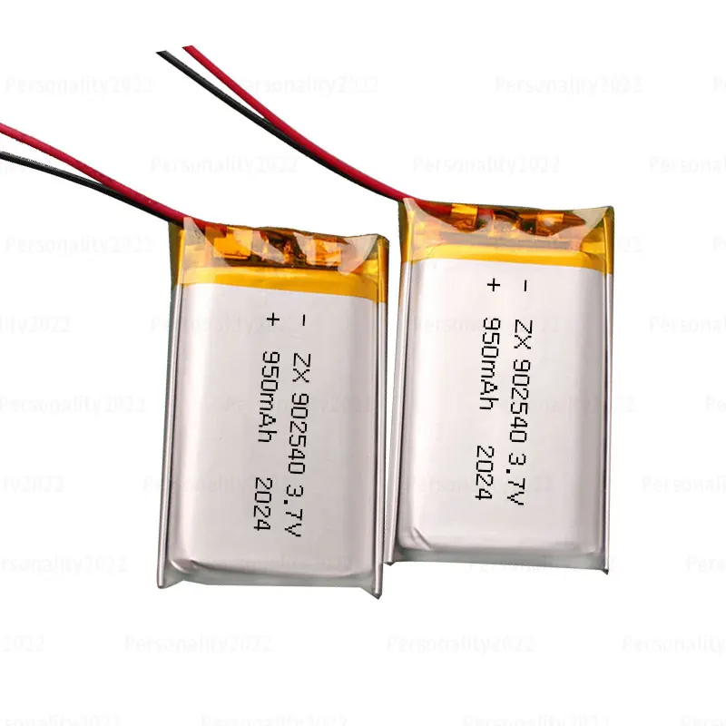 Lipo Battery 3.7V 902540 950mAh Li Po Lithium Ion Batteries for Smart Watches Electronic Toys POS Card Machines Rechargeable