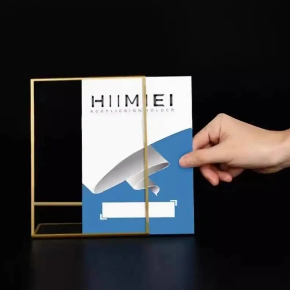 12.7* 17.8cm Acrylic Table Sign Frame  Price List Table Sign Holder Advertising Display Sign Desktop Stand  1pcs
