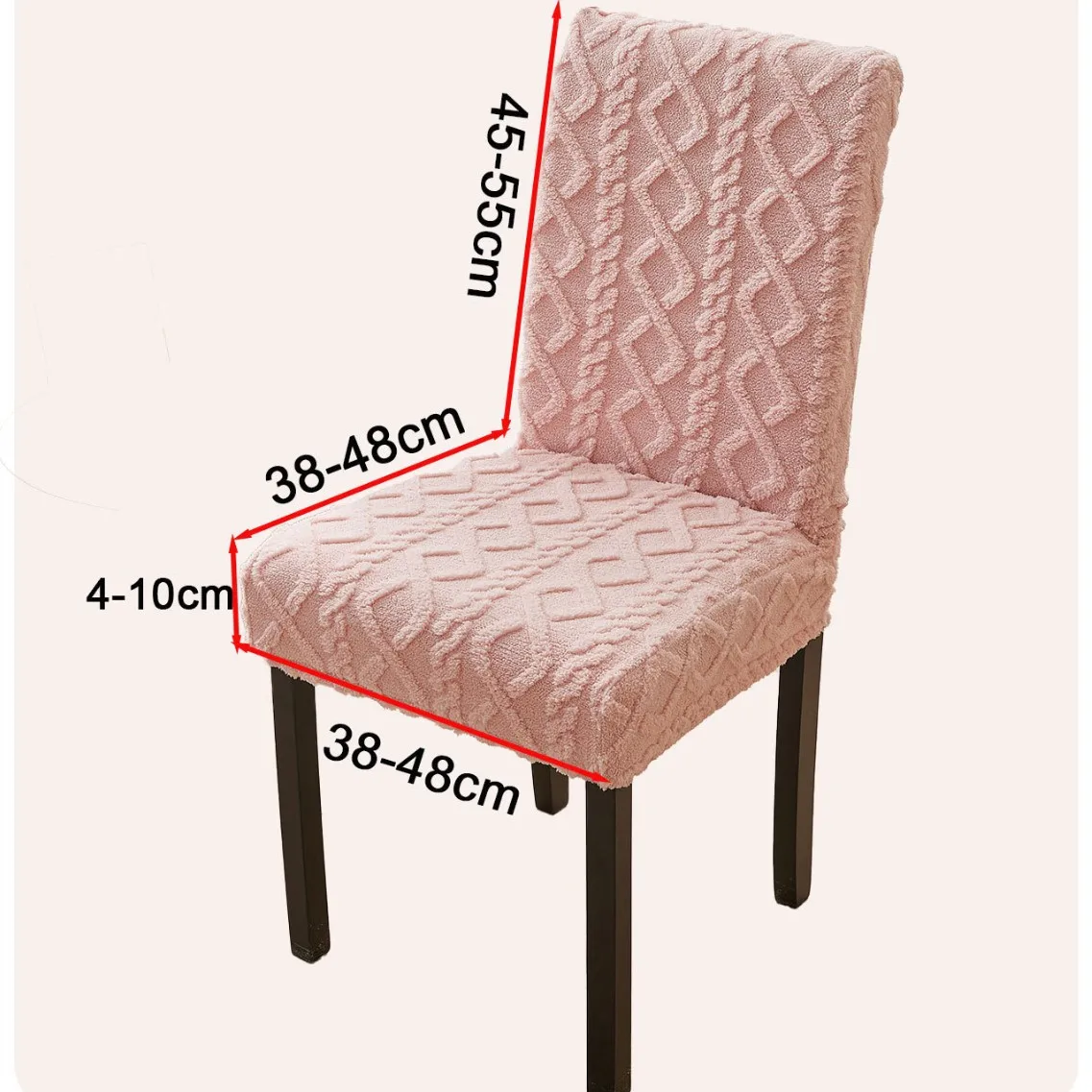 Soft Fleece Dining Chair Covers Stretch Universal Fit Home Use Elastic Seat Slipcovers