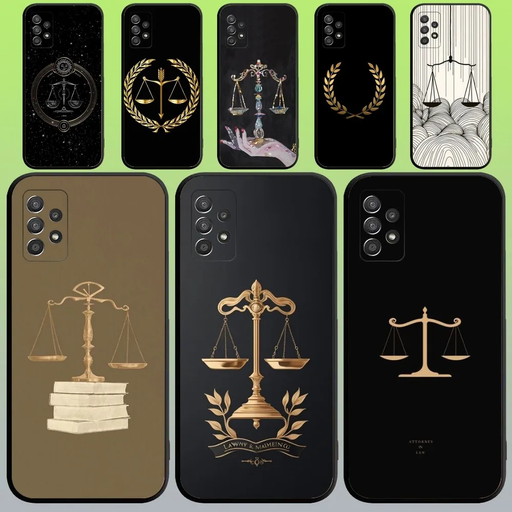 Law Judge Justice Lawyer Phone Case For Samsung Galaxy A20,A21s,A22,A31,A32,A52,A53,A72,73,A80,A91 Soft Black Cover