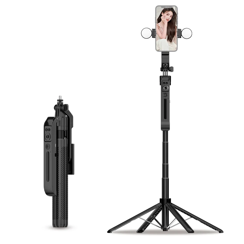 NEW  Arrival C12 AI Face Tracking Gimbal Stabilizer Foldable 360 Degree Automatic Rotation Selfie Stick Smart Phone Camera Tripo