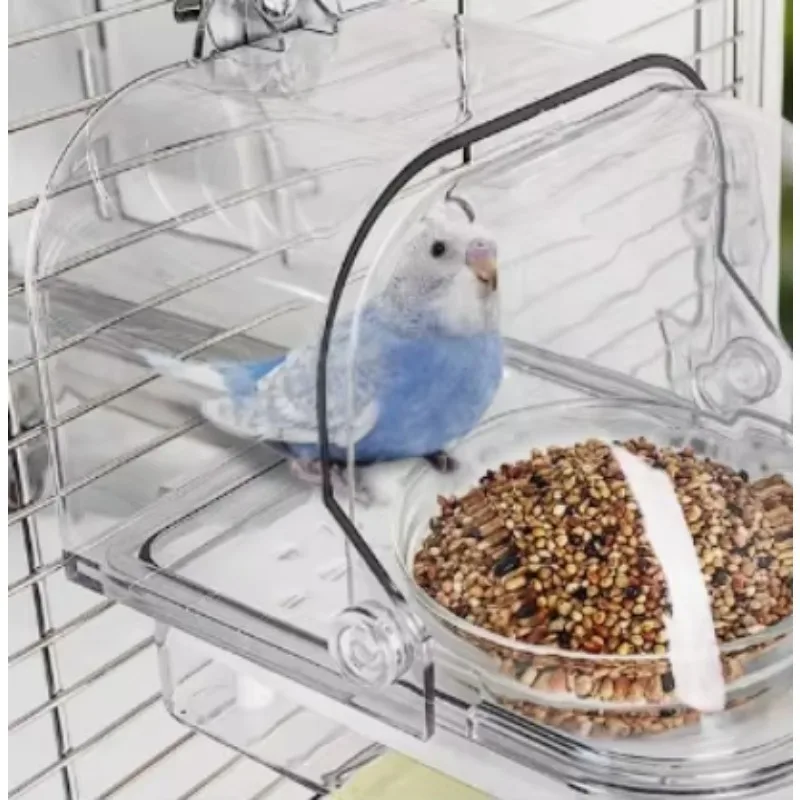 Bird cage feeder Parrot Food Box Anti-Spatter Chaff Separation Xuanfeng Cage Bowl Water Basin Bird Food Feed Bird Automatic Feed