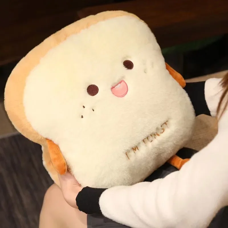 

Plush Toast Bread Pillow Cute Simulation Food Hot Dog Soft Doll Hand Warmer Pillow Cushion Home Decor Kids Toys Birthday Gift