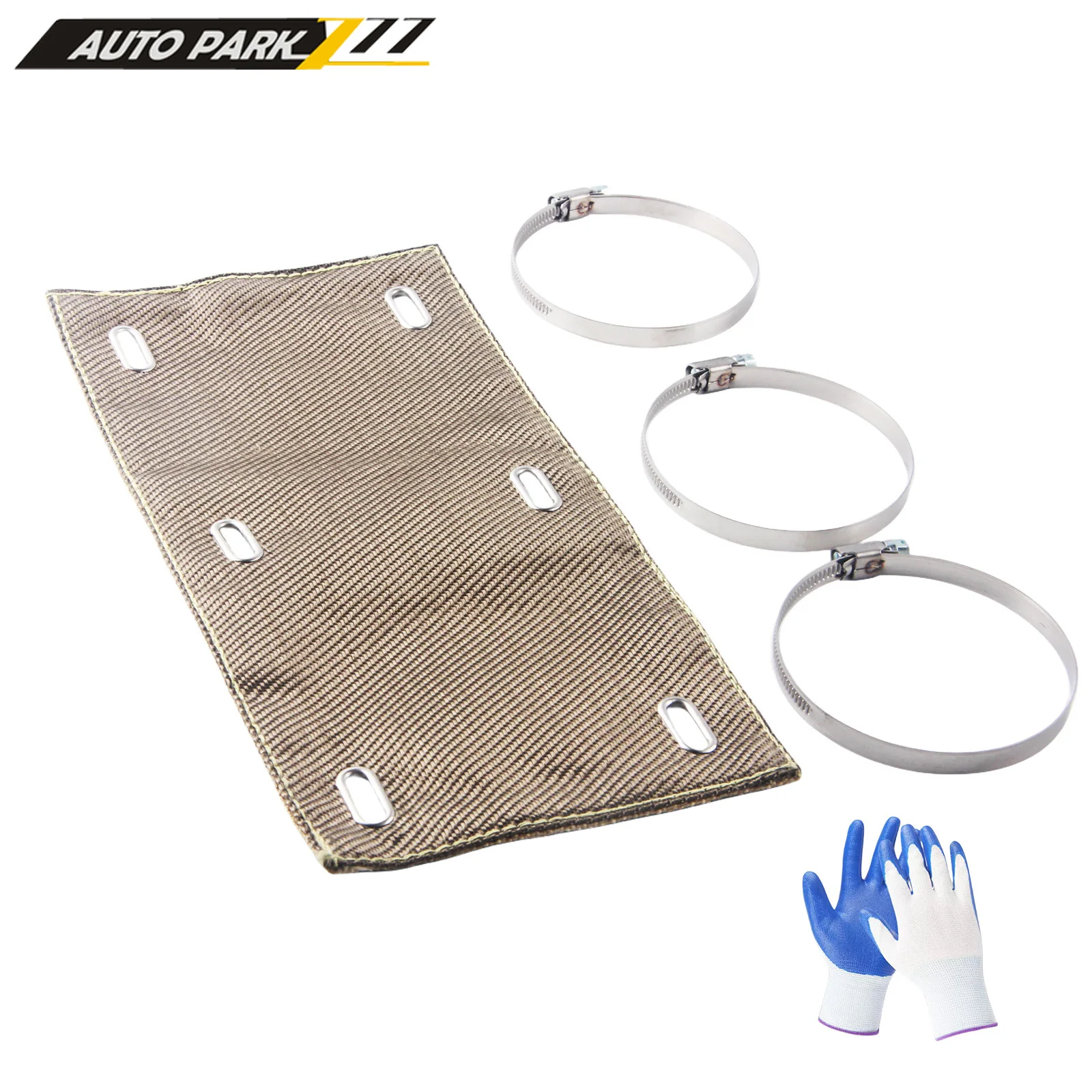 

Титановый цвет Базальтовое волокно Трубный щит Дизайн 6 x 12 дюймов Теплозащитный экран выхлопной системы