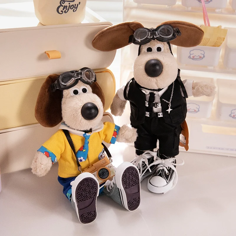 1pcs Original Wallace และ Gromit ของเล่นตุ๊กตา Kawaii การ์ตูนลูกสุนัขตุ๊กตาตุ๊กตาอะนิเมะน่ารักสวมใส่เสื้อผ้าลูกสุนัขจี้เด็กของขวัญ