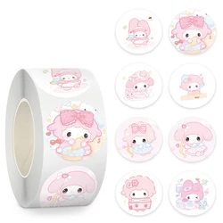 500pcs/Roll Sanrio Mysweetpiano Melody Friends Cartoon Sealing Sticker DIY PVC Laptop Decals Decoration Stiker Reward Gift Toys