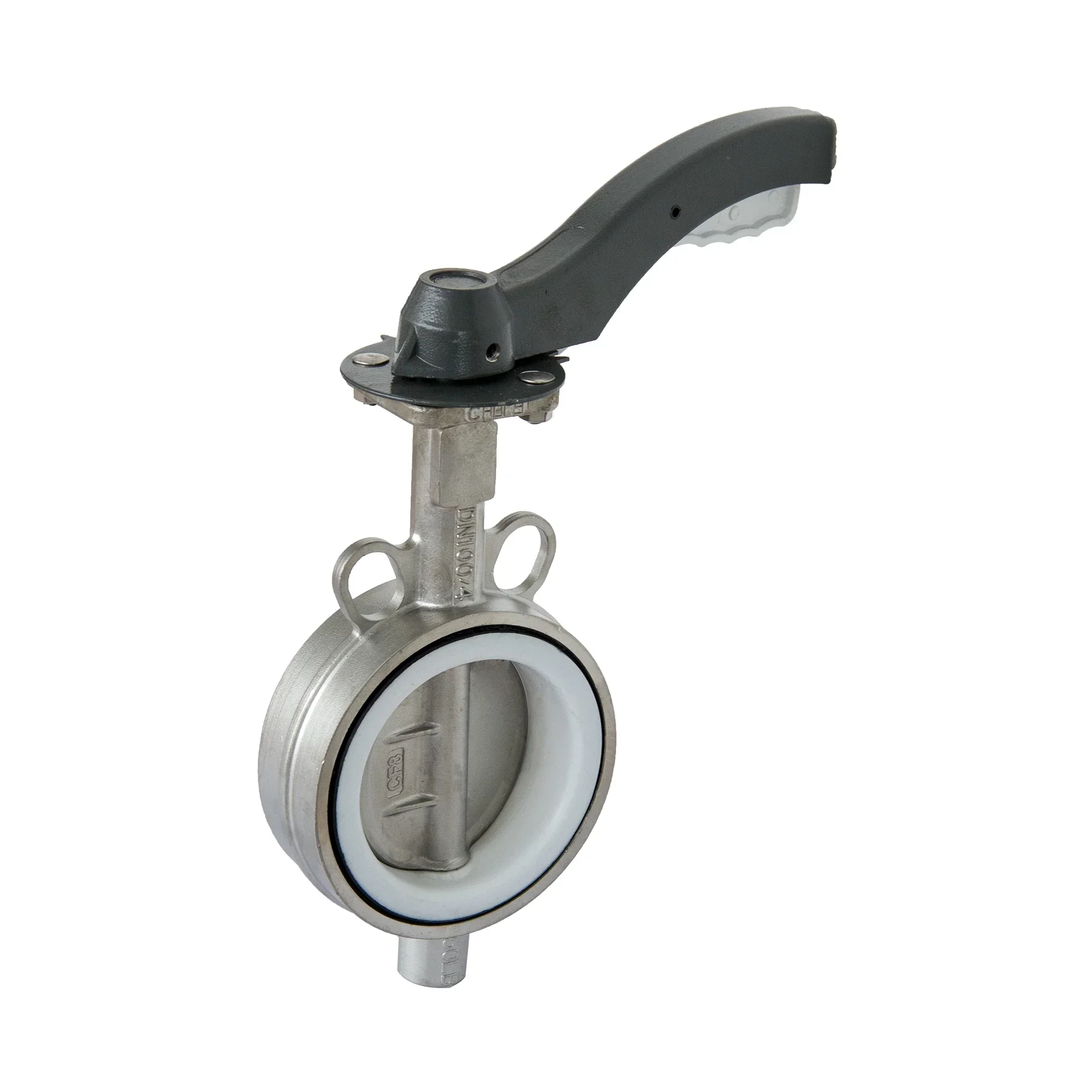 بيع صمام الفراشة 4 بوصة DN100 DN200 dn300 SS304 الفولاذ المقاوم للصدأ العروة نوع مركز خط فراشة صمام مع عقارب