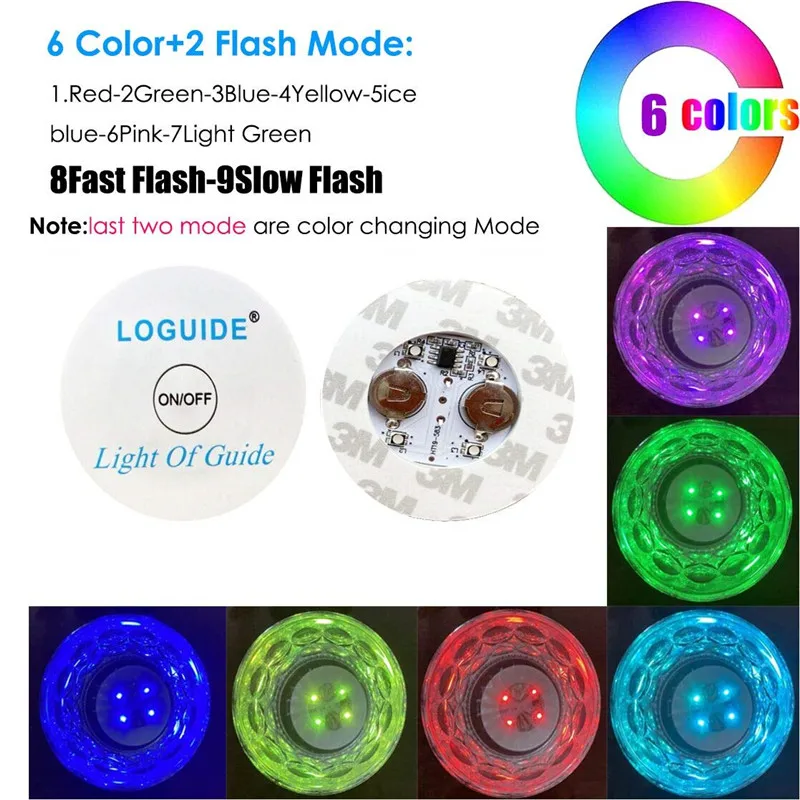 1/10/50 Stuks Lichtgevende Achtbaan Led Bar Drankjes Pad Wijn Liquor Flessen Coaster Sfeer Licht Cup Sticker Lichtgevende Prop