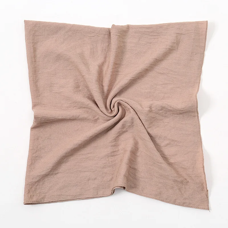 Selendang Gaya Etnik yang Laris Manis, Vintage Musim Semi, Syal Persegi Warna Polos yang Literer dan Artistik, Jilbab Modis dan Elegan