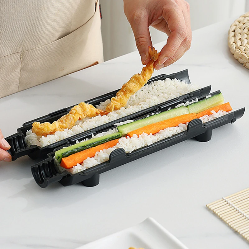 1PCS Sushi Tools,Sushi Kit with Bamboo Sushi Rolling Mat for Beginner,Home DIY Sushi Making Mold Set for Vegetable Meat Roll image 2
