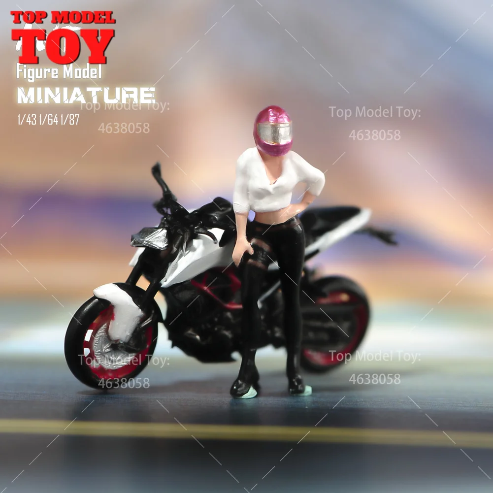 Miniature dipinte 1/87 1/64 1/43 Driver per moto e corse Boy Girl Scene puntelli figure bambole modello per auto giocattolo per veicoli