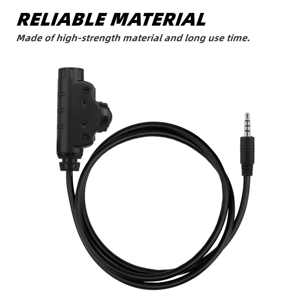 U94 V2 Model PTT Cable Plug  Hunting Headset Adapter PTT for Walkie Talkie Motorola Kenwood BAOFENG Radio