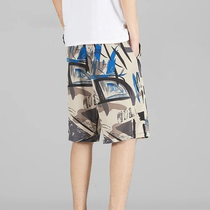 Пляжные широкие шорты для мужчин, мешковатые мужские шорты со шнурком, маленький размер, без логотипа, со льдом, стильные летние Y2k Xl