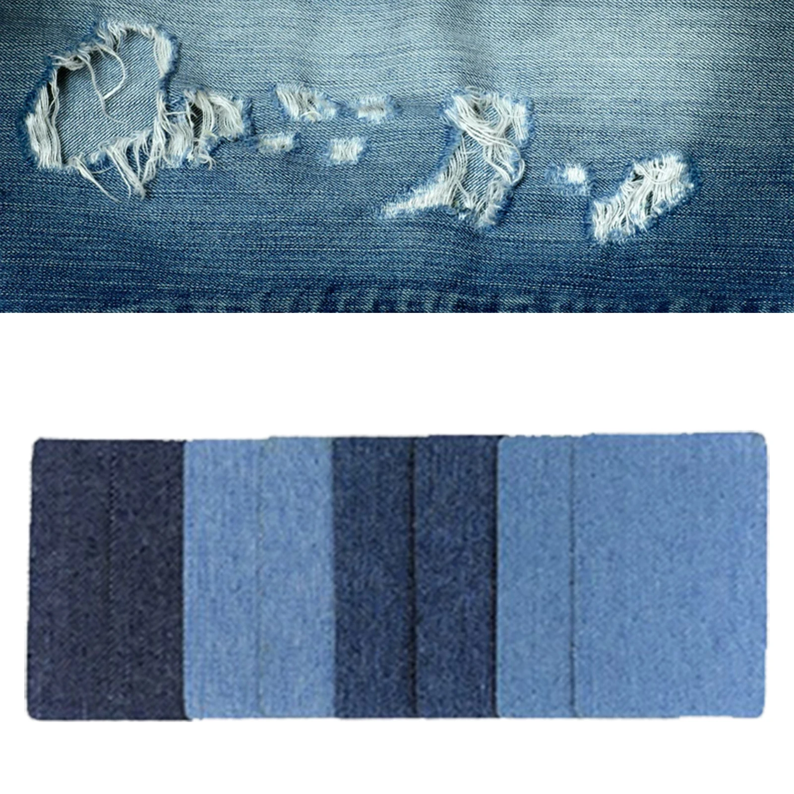 절단 가능한 내마모성 데님 패치, 데님 다리미, 의류 바지 수리 패치, 16 개