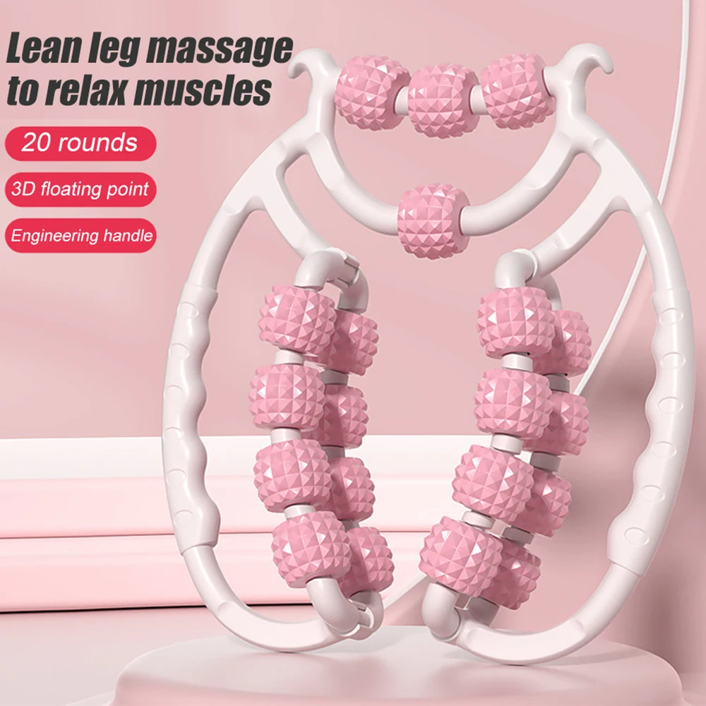 Massageador Anti-Celulite para Emagrecimento Corporal, Braçadeira Anular para Pernas, Massagem Roller, Relaxe, Mais Novo, 20 Rodas