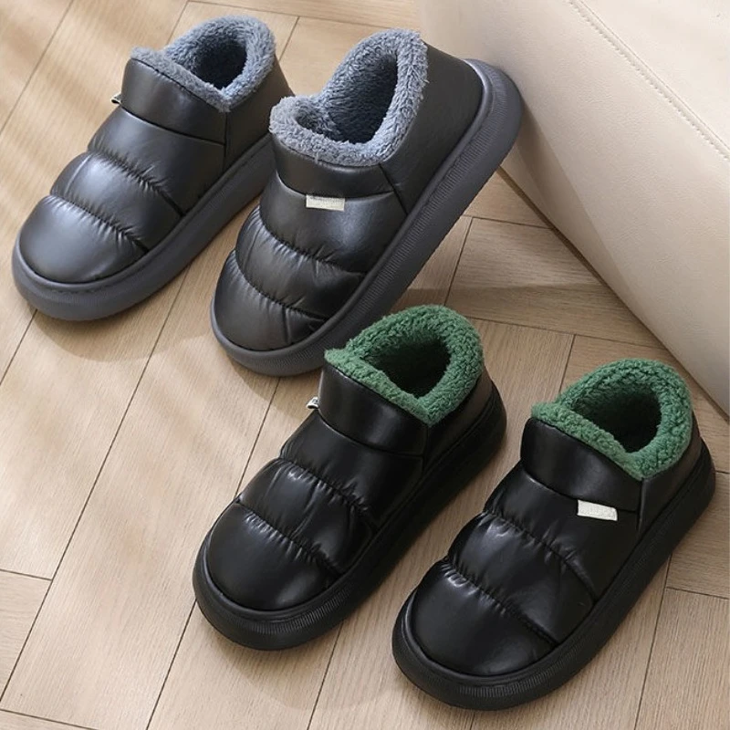 جديد الرجال أحذية الثلوج 2025 الدافئة أفخم رشاقته الشتاء حذاء بوت بطول الكاحل في الهواء الطلق الرجال حذاء كاجوال بوتاس هومبر مقاوم للماء الأحذية حجم 46