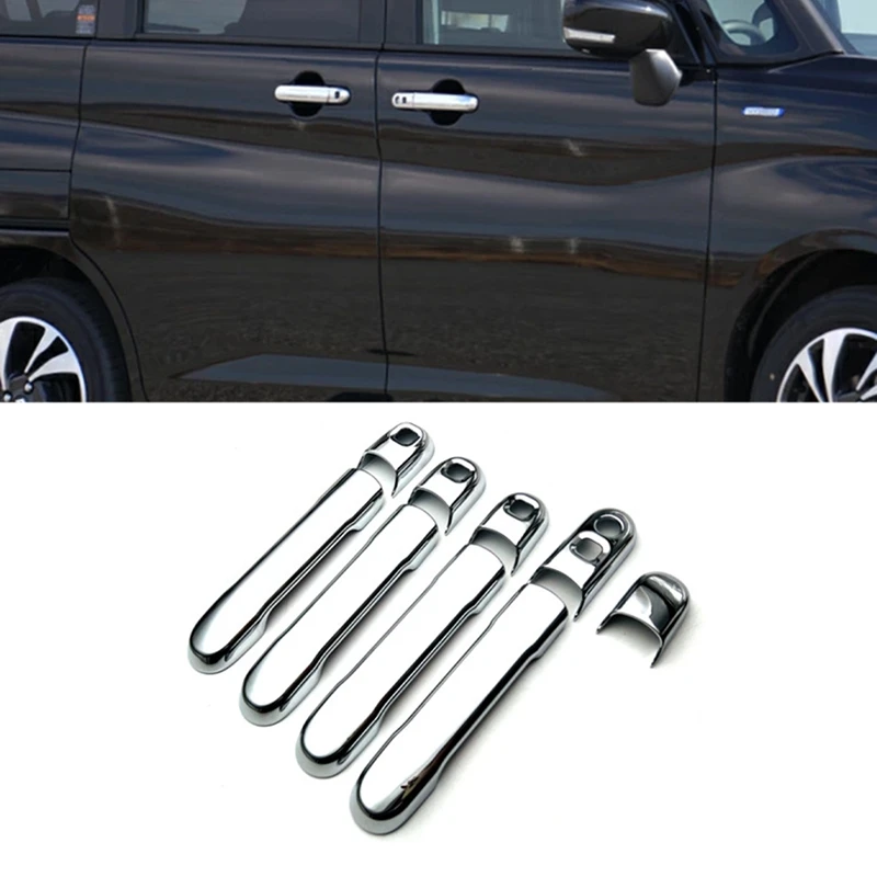 For Suzuki Solio Bandit 2021 2022 Car Chrome Door Handle Cover Trim Decorative Sticker Exterior Accessories