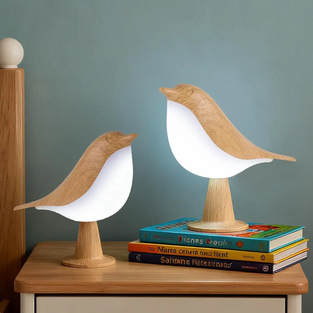 Cordless Bird Table Lamp, 3 Color Temperatures, Touch Sensor & Rechargeable Battery - Portable Night Light for Bedroom, Office, Outdoor view 6
