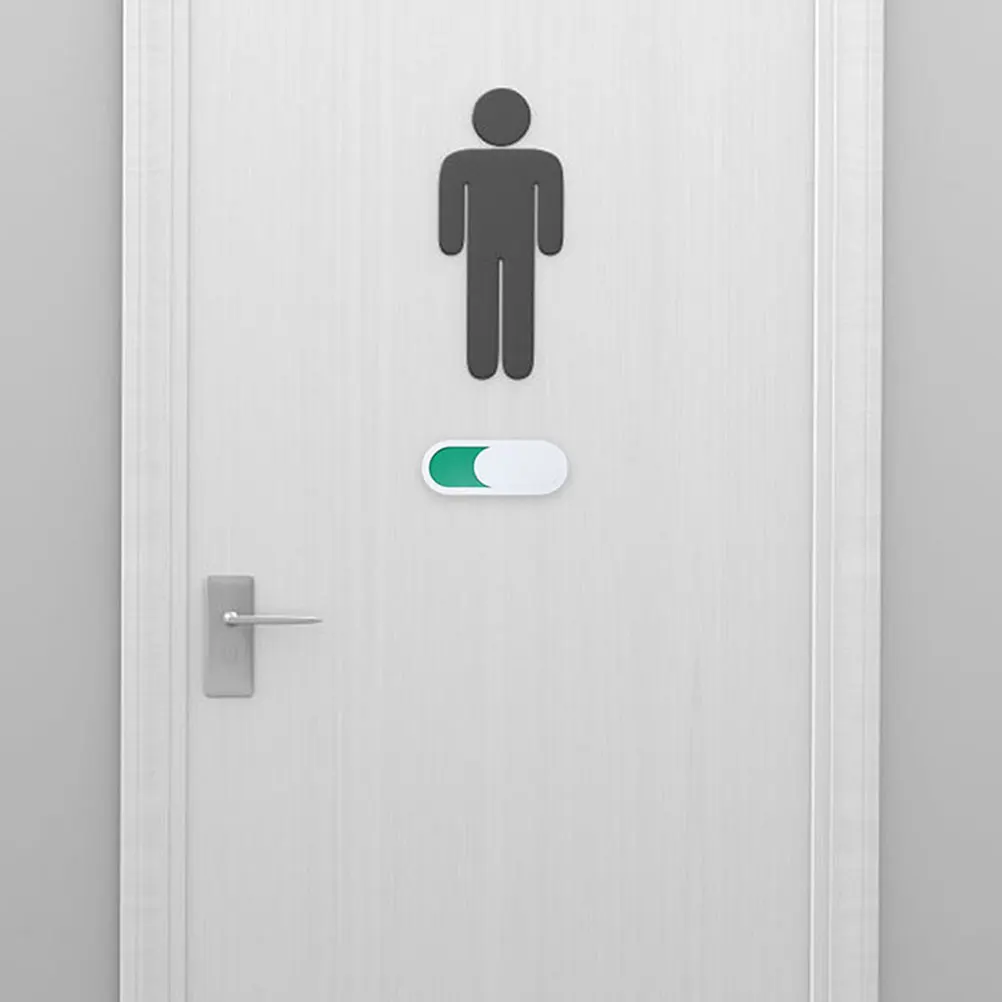 

2pcs Vacant Occupied Sign for Bathroom Door 10x4cm White PMMA Material Privacy Protection Restroom Sign Decorative Plate