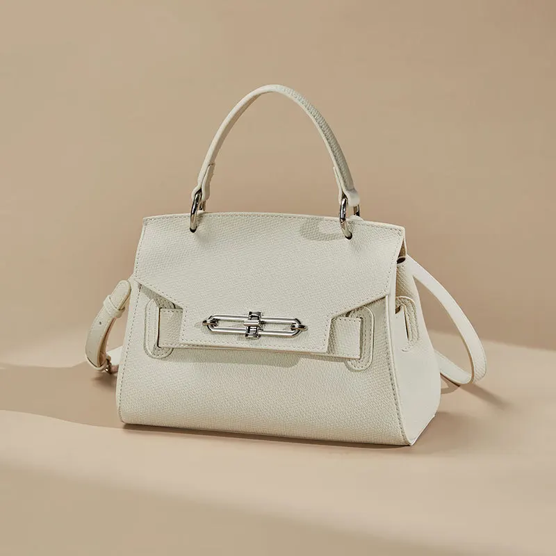 

Модная универсальная легкая роскошная сумка через плечо для девочек 2025 года, текстурированная сумка Kelly большой вместимости