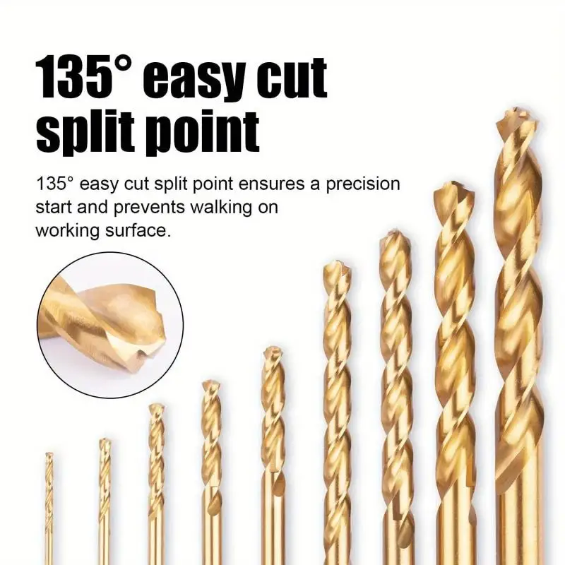 13 pezzi trapano elicoidale placcato in titanio 1.5-6.5mm manico esagonale trapano elettrico driver foratura cacciavite ad aria set di accessori per utensili