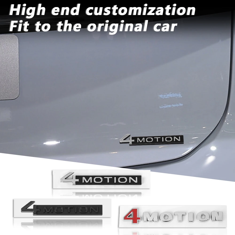 

3D Metal 4MOTION Car Rear Trunk Emblem Badge Sticker For VW Volkswagen Golf Passat Tiguan Touareg Auto Styling Accessories