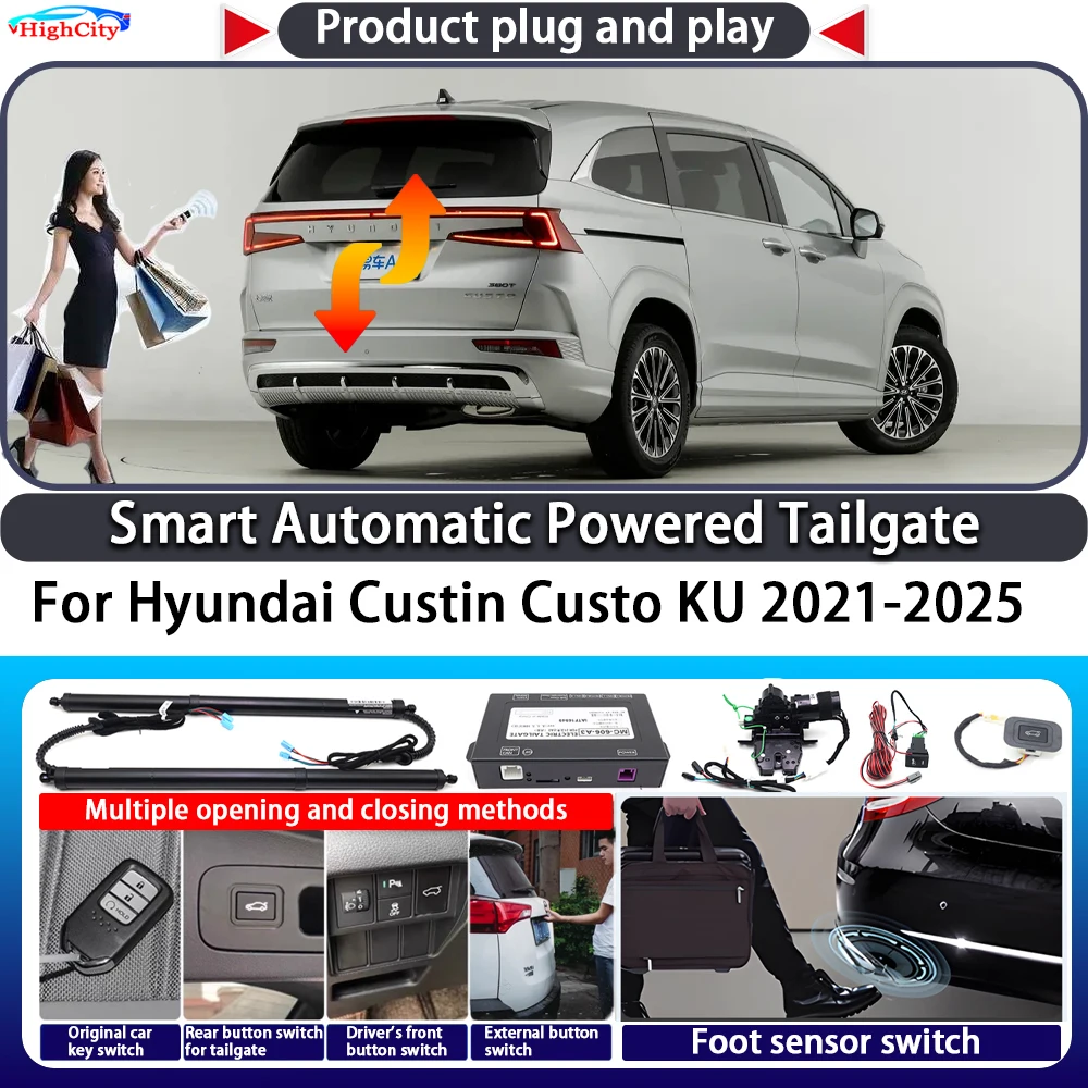

For Hyundai Custin Custo KU 2021-2025 Smart Automatic Powered Tailgate Key Control Trunk Lift Close Kit Electric Power Tailgate