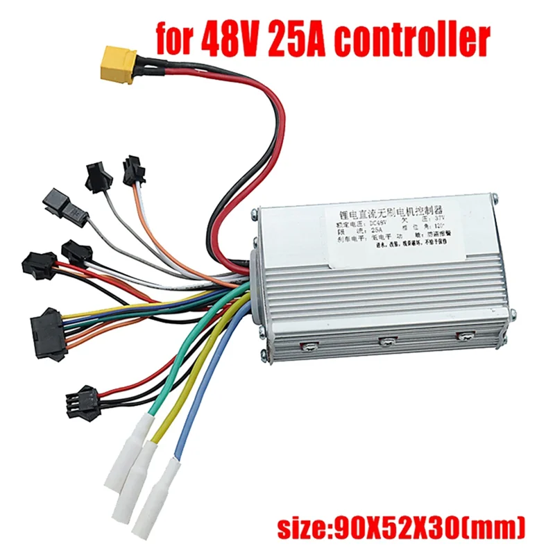ABZV-untuk Pengendali JP 48V 25A Motor Tanpa Sikat + Kit Meter Dasbor 36-60V untuk Aksesori Skuter Listrik JP