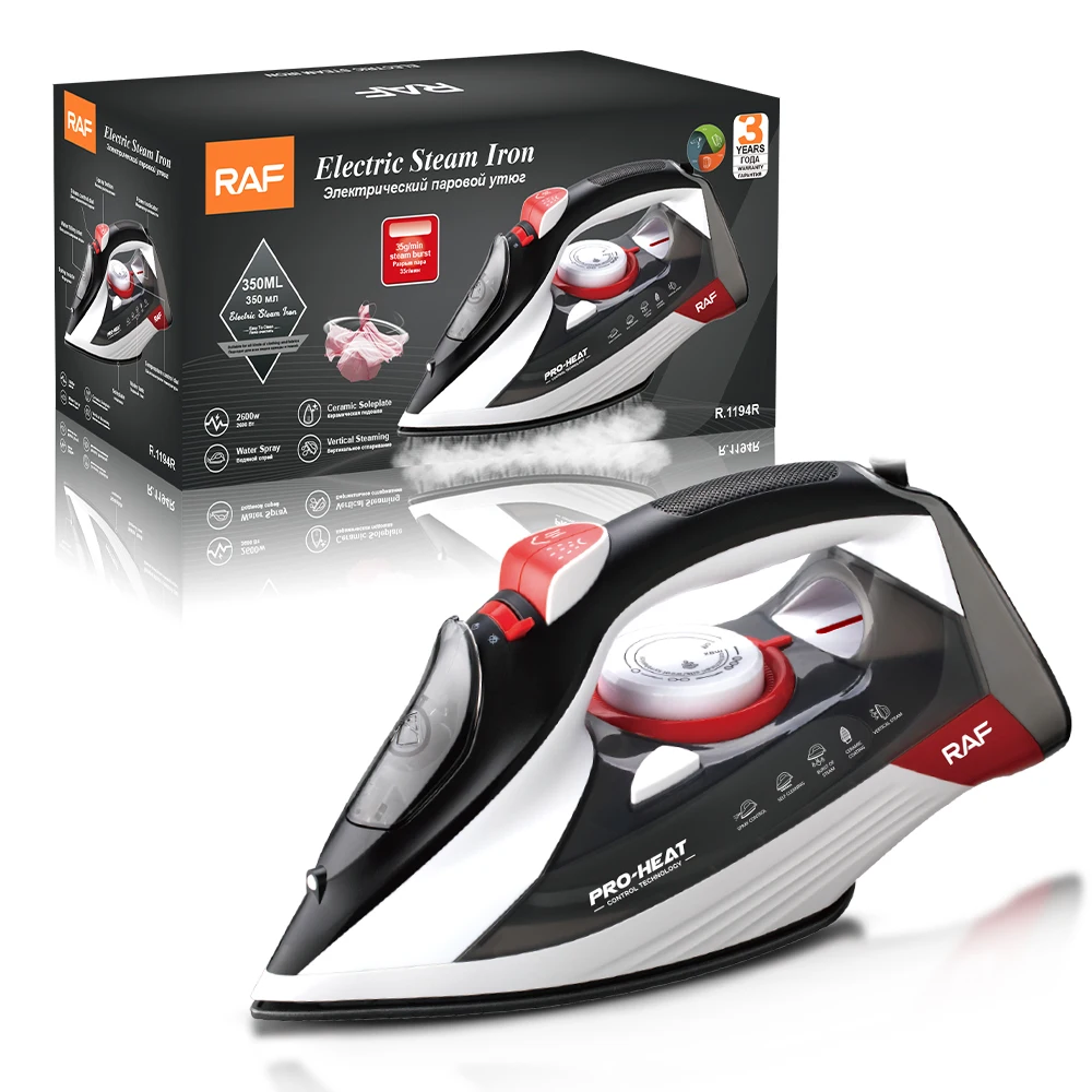 

RAF новый дизайн электрический паровой утюг Plancha De Vapor Electrica для дома, путешествий, гладильная машина для одежды, отпариватель 2600 Вт
