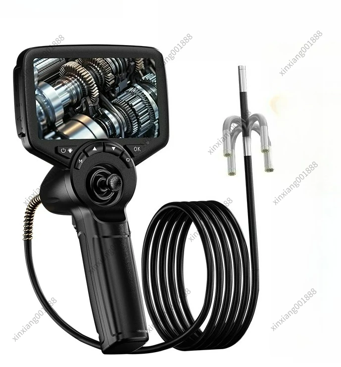 For 720° Rotatable HD Industrial Endoscope 5MP Pixels Photo & Video Recording Waterproof Probe for Car Pipe Inspection