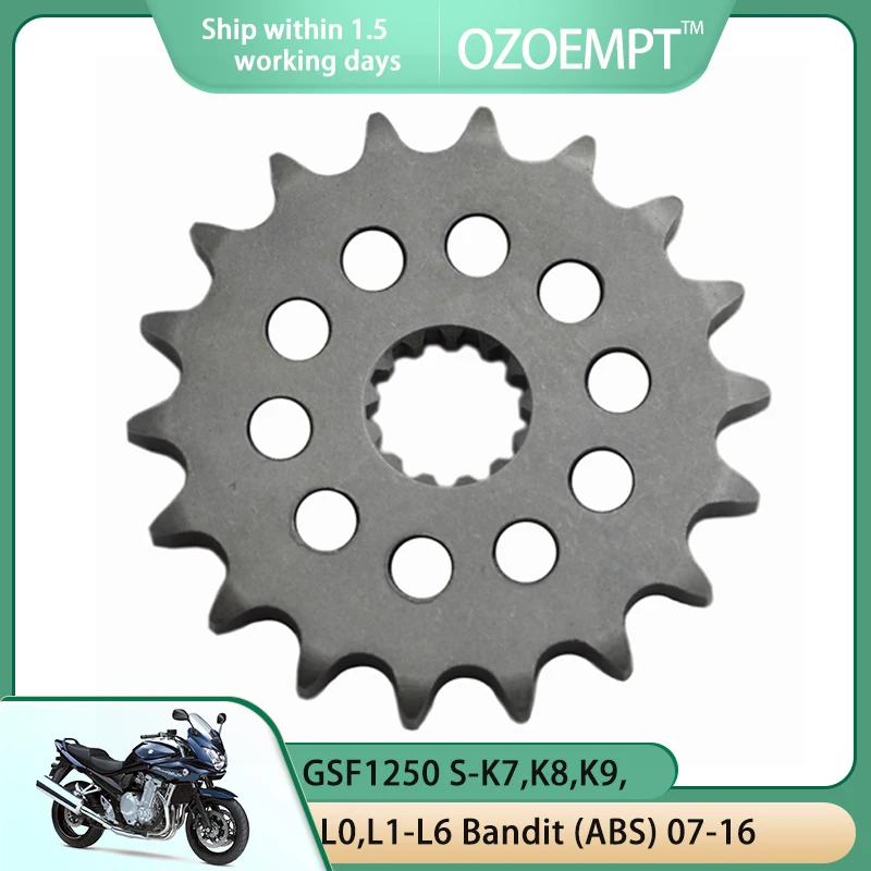 

OZOEMPT 530-18T Motorcycle Front Sprocket Apply to GSF1250 S-K7,K8,K9,L0,L1-L6 Bandit (ABS) SA-K7,K8,K9,L0,L1-L6 Bandit (ABS)