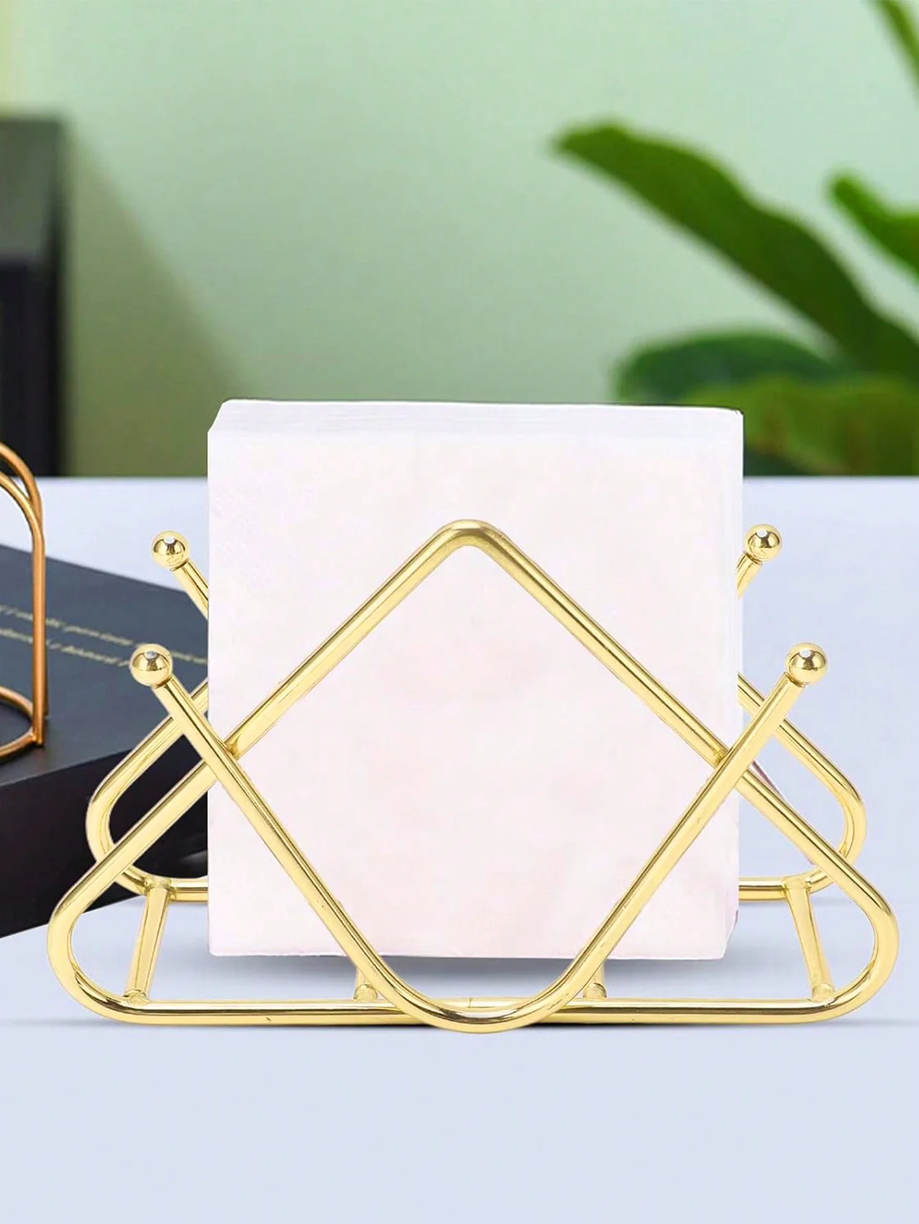 1pcs napkin holder triangle paper towel holder large capacity independent desktop suitable for kitchen cake dessert shop