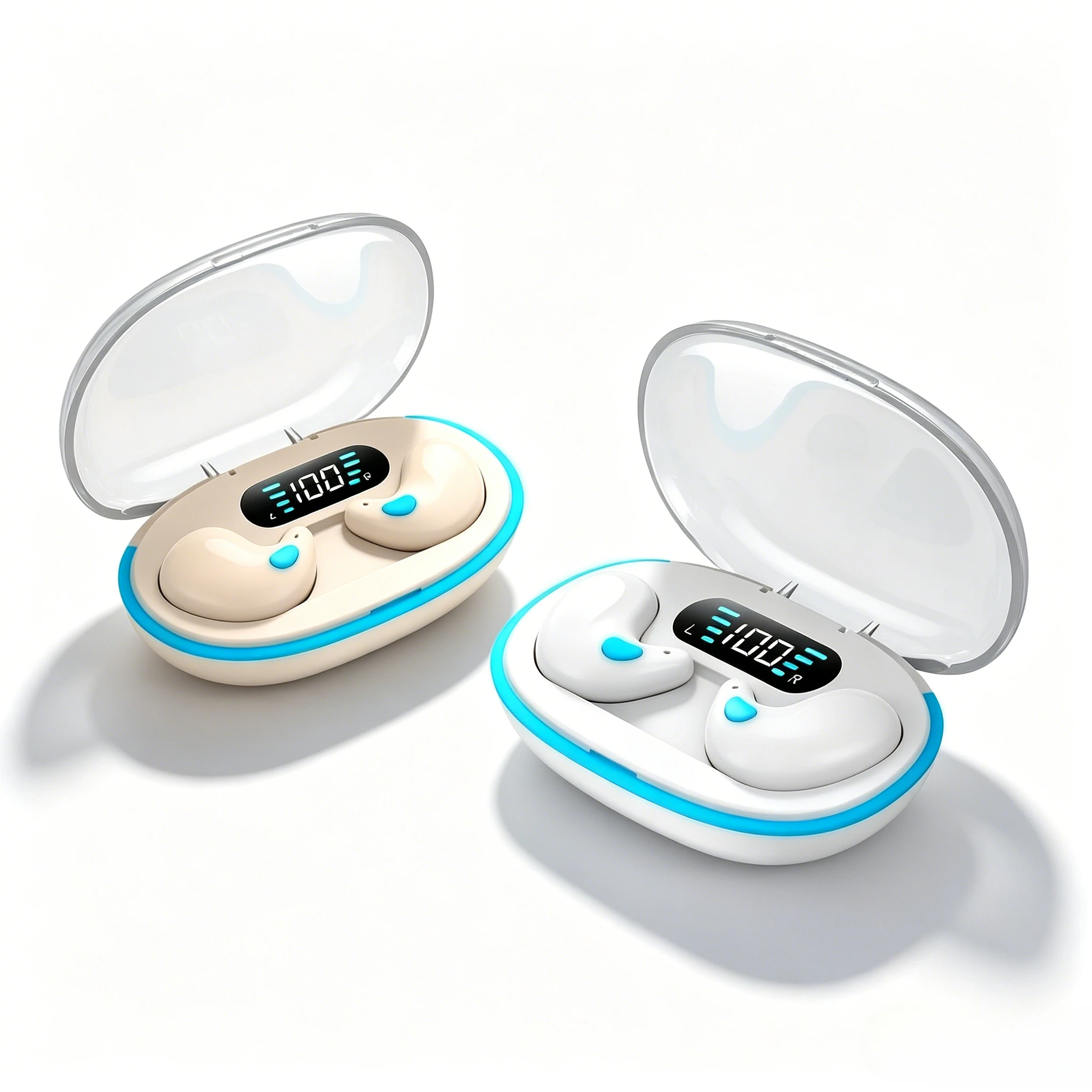 Ultra Mini Bluetooth 5.3 Sleep Earbuds Comfort Wireless Headphones for Side S...