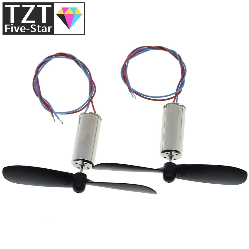 1set=2pcs DC3.7-4.2V 716 7*16MM Micro DIY Helicopter Coreless DC Motor With Propeller Great Torque High Speed Motor