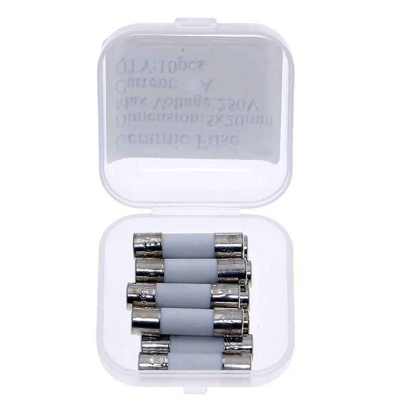 10pcs/lot 5x20mm 250V Fast Blow Ceramic Fuse 0.1A 0.25A 0.5A 1A 2A 2.5A 3A 3.15A 4A 5A 6A 6.3A 8A 10A 15A 16A 20A 30A