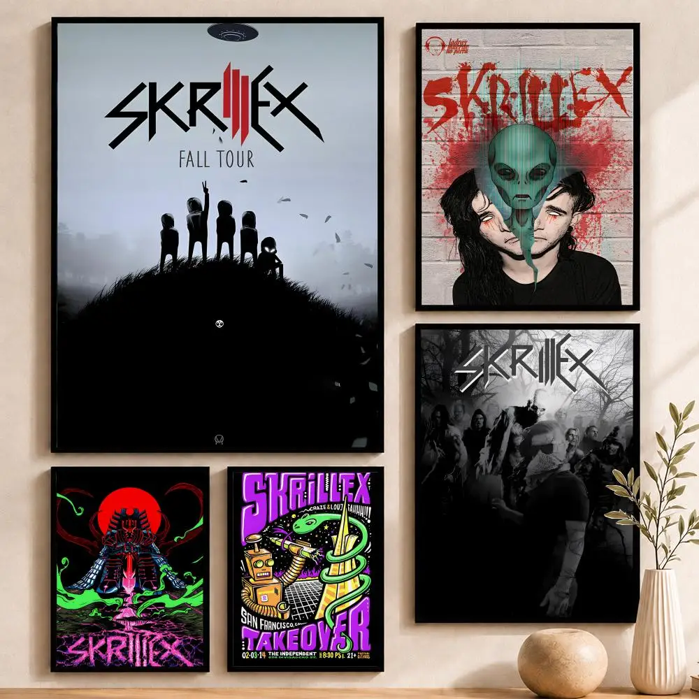 Pôster do Produtor S-Skrillex, autoadesivo, à prova d'água, arte decorativa para casa e presente de feriado
