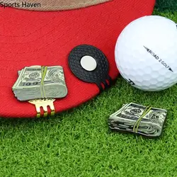 Golf Hat Clip Ball Marker Hat Clip Magnetic Dollar US Dollar Golf Hat Clip Easy To Take Off Kirsite Magnetic Hat Clip Golf Belt