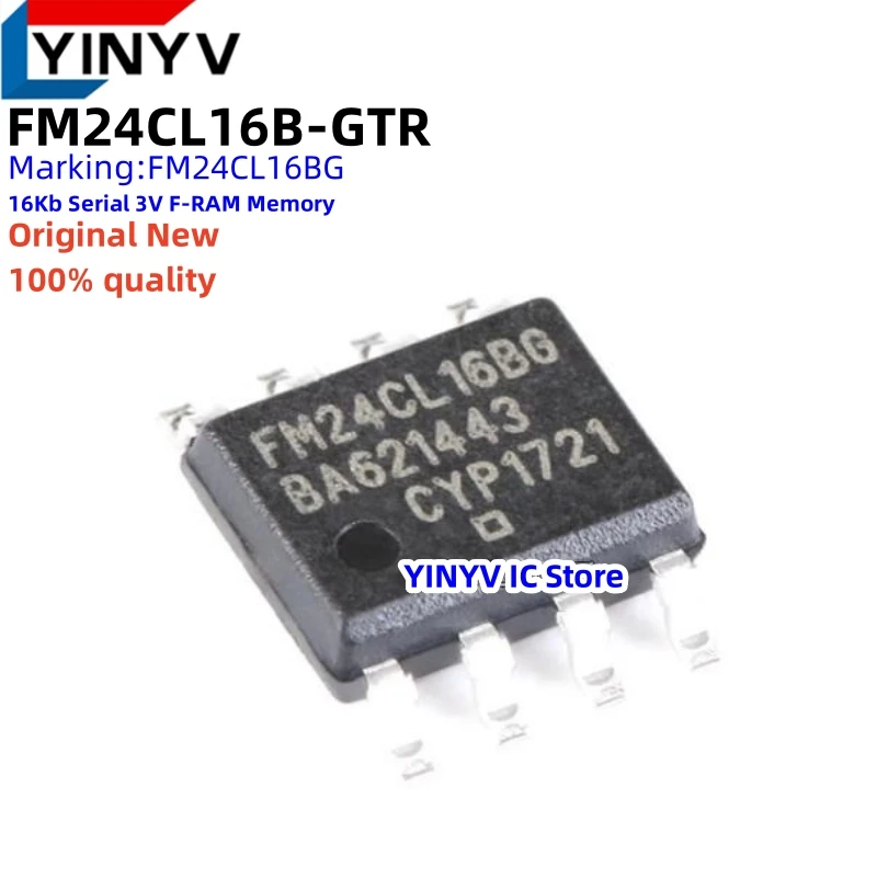 10 Stück FM24CL04B-GTR FM24CL04BG FM24CL16B-GTR FM24CL16BG FM24CL64B-GTR FM24CL64BG SOP-8 4/16/64Kb Serieller 3V F-RAM Speicher 100% Neu – Detail 2