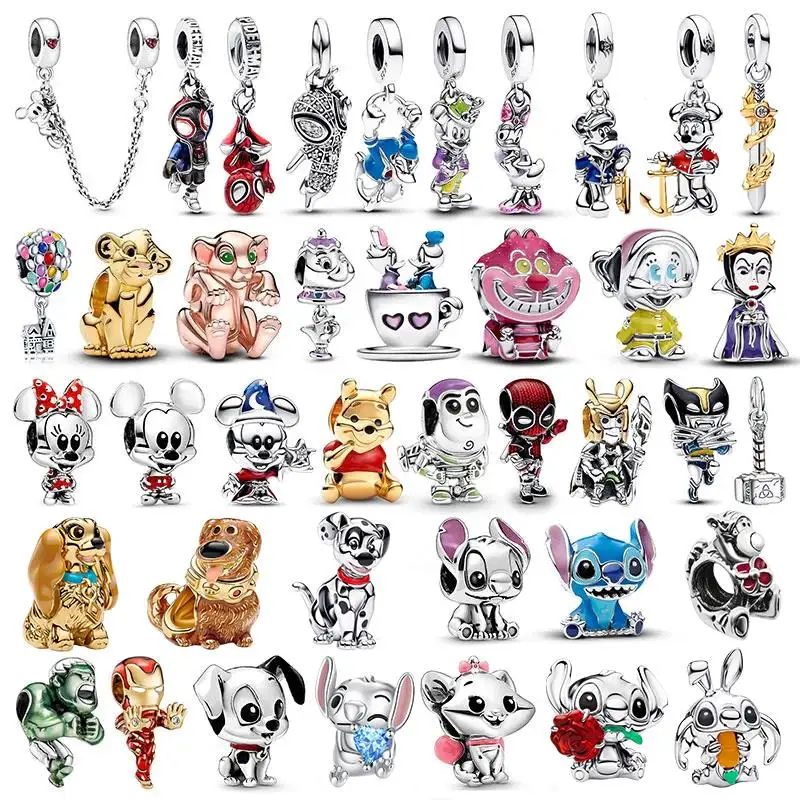 

Новые серебряные бусины-шармы Disney 925 пробы с Микки и Минни, красные бусины-пауки, подходят для оригинальных браслетов и ожерелий 3 мм, женские украшения для самостоятельного изготовления, подарок на фестиваль