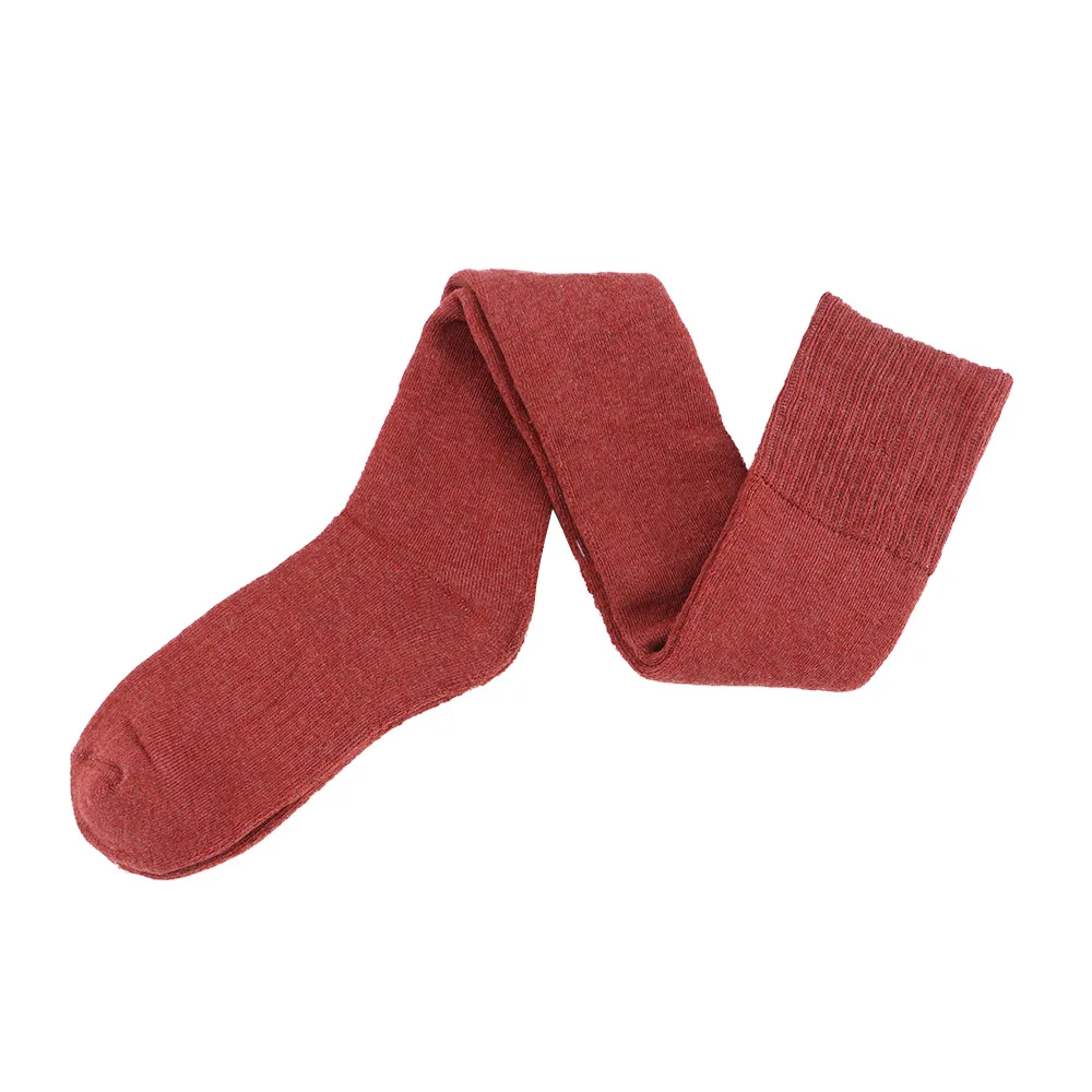 

Comfortable Elastic For Girls Leg Boots Cotton Wool Solid Color Above Knee High Socks Women Long Stockings JK Stockings