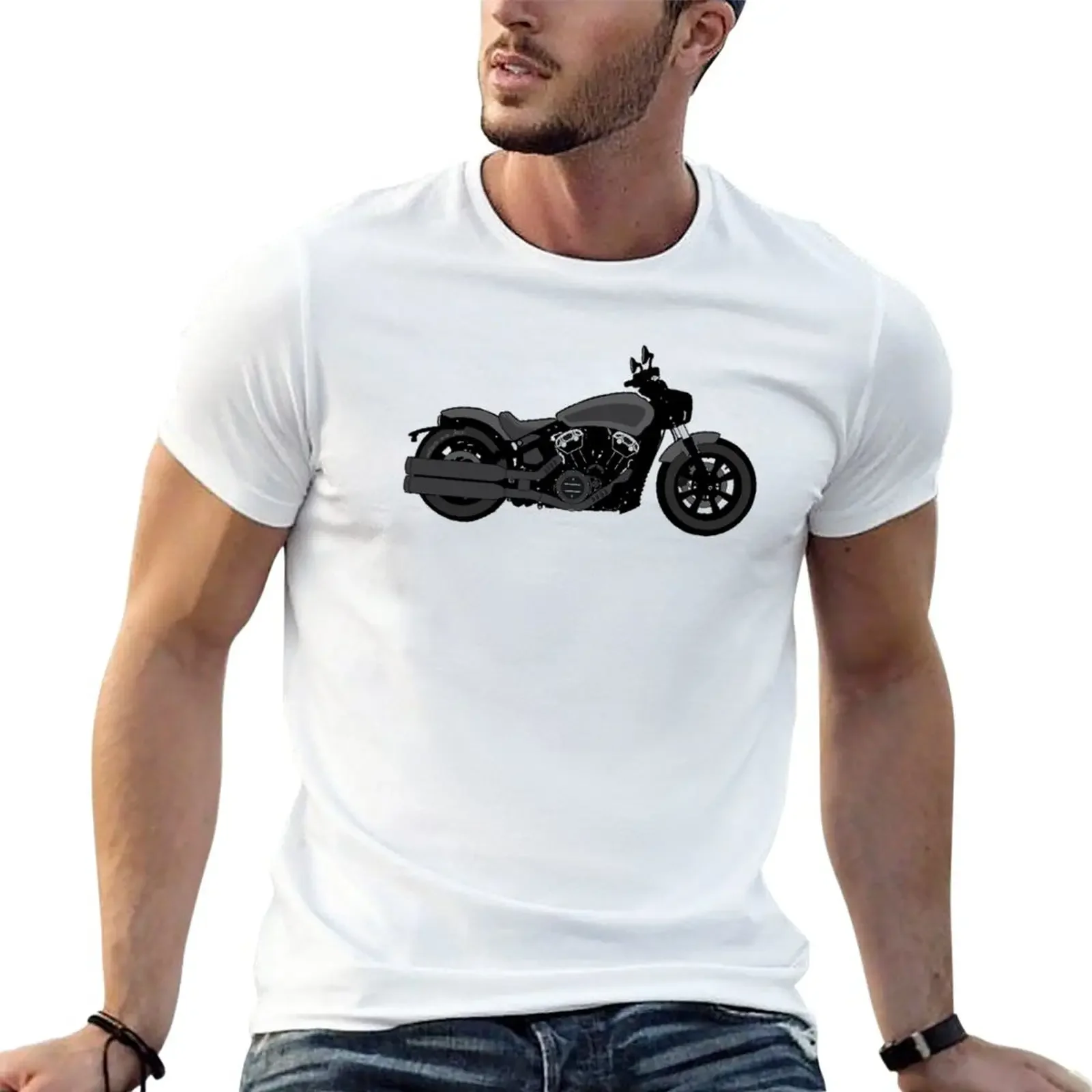 New indian Scout Bobber bw t-shirt camicetta divertente t-shirt Anime t-shirt moda coreana frutta del telaio magliette da uomo