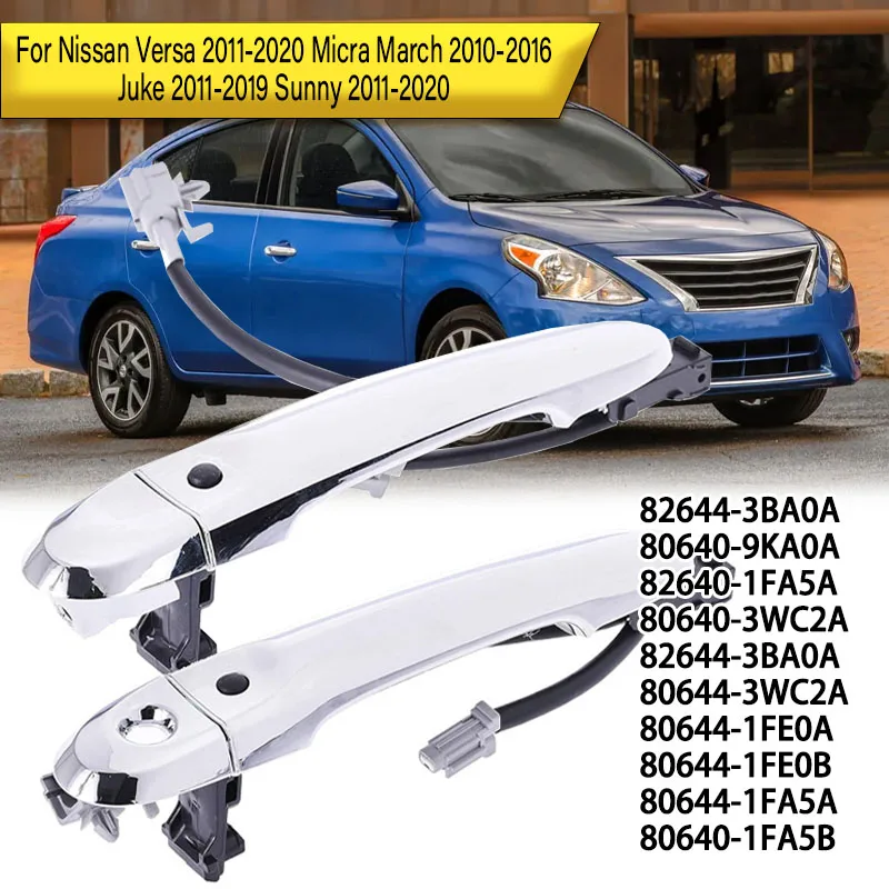 

Для Nissan Versa 2011-2020, Micra March 2010-2016, Juke 2011-2019, Sunny 2011-2020: дверные ручки с кнопками и проводами датчиков.