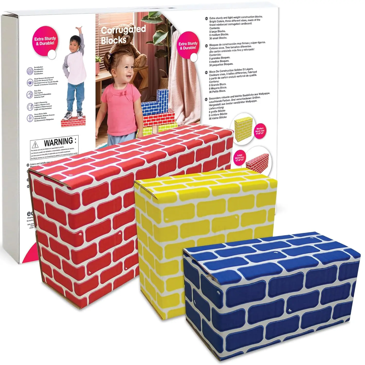 

Corrugated Blocks, 52 Piece