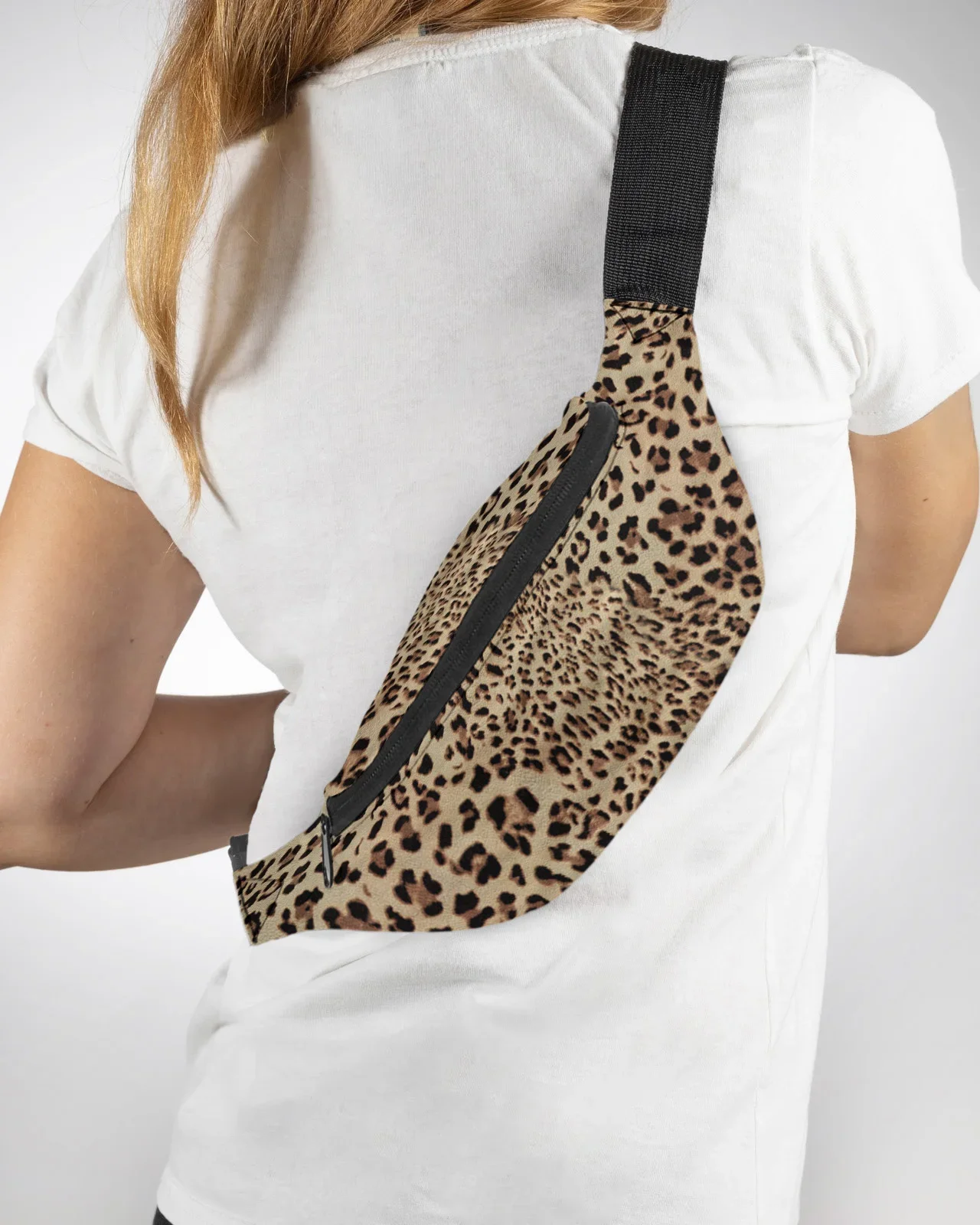 Leopard Textur Männer Brieftasche Frauen Hüft tasche Gürtel tasche Geldbörse große Telefon Gürtel tasche Brieftasche Tasche im Freien wasserdichte Banane Hüft taschen